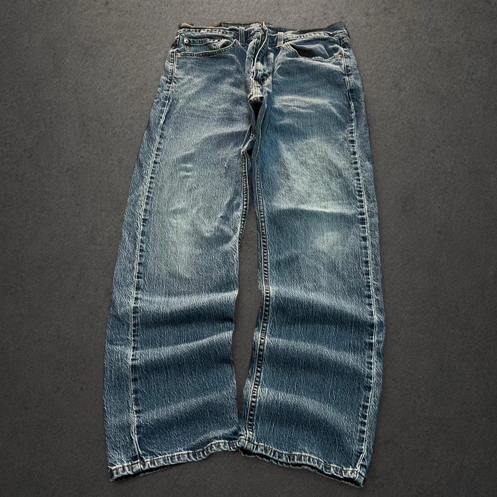 Y2K 2000s Levi's 505 Mid Wash Skater Grunge Blue Denim Jeans - Picture 2 of 6